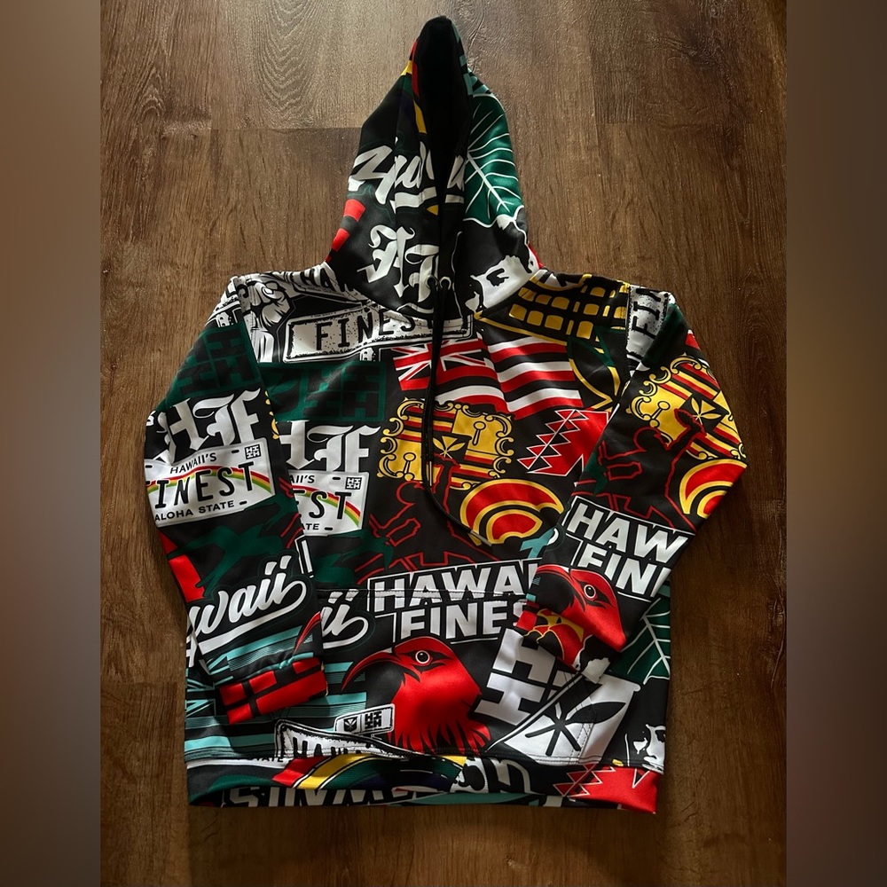 HAWAII’S FINEST KEIKI STICKER BOMB LOGO HOODIE